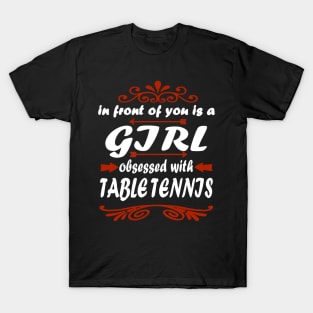 Table Tennis Girl's Bat Nubs T-Shirt